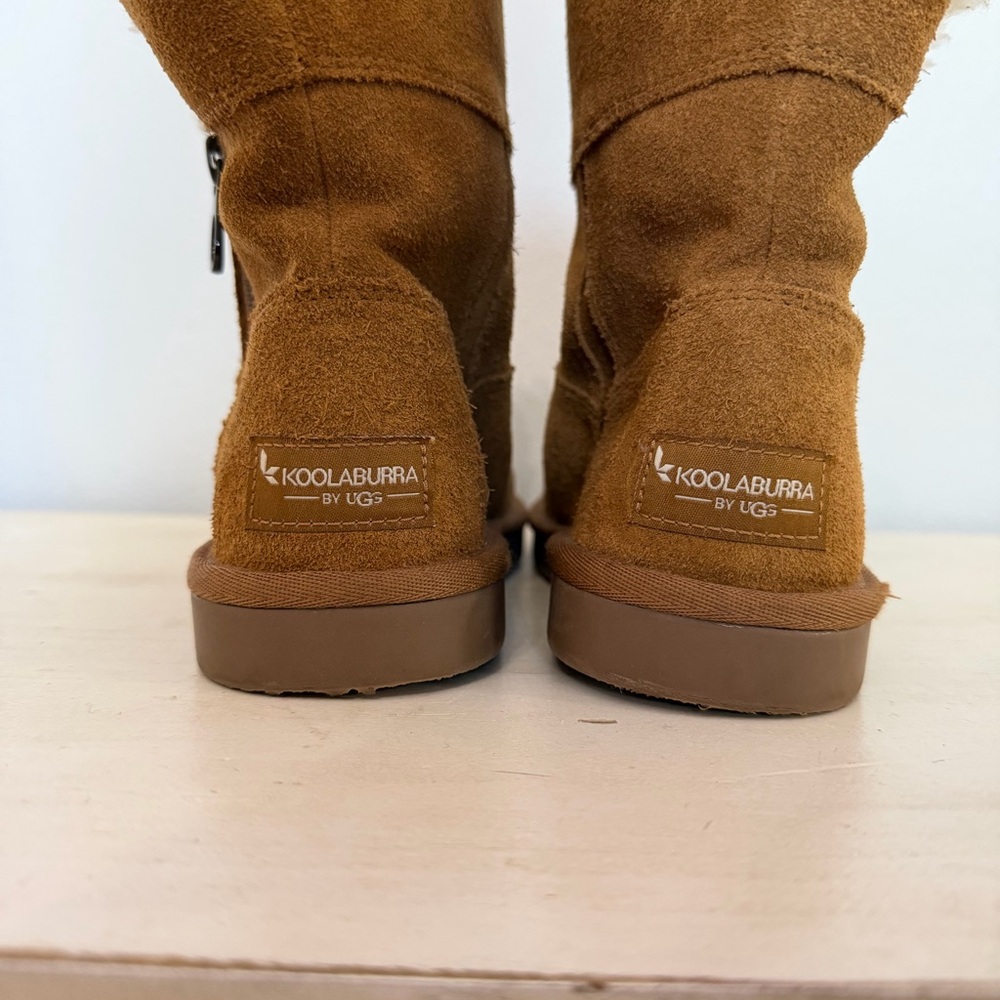 Koolaburra By Ugg Brown Suede Aribel Short Zipper Boots - Picture 6 of 8